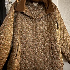 Brixton Brown Floral Quilted Puffer Jacket